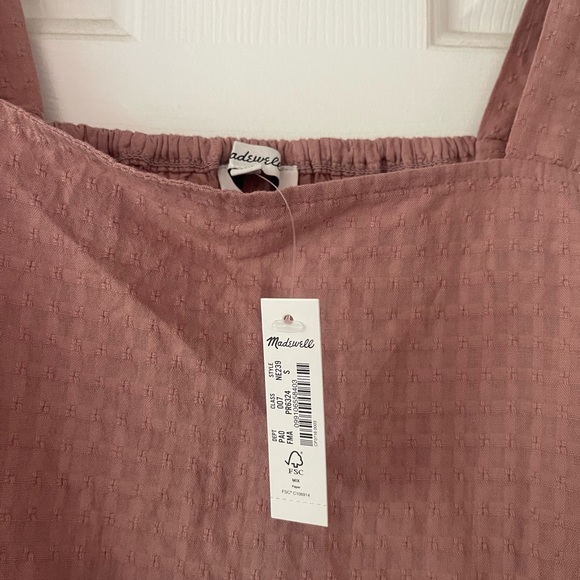 NWT Madewell small Rosalie Mauve Tie Strap Tank Top - Picture 7 of 7